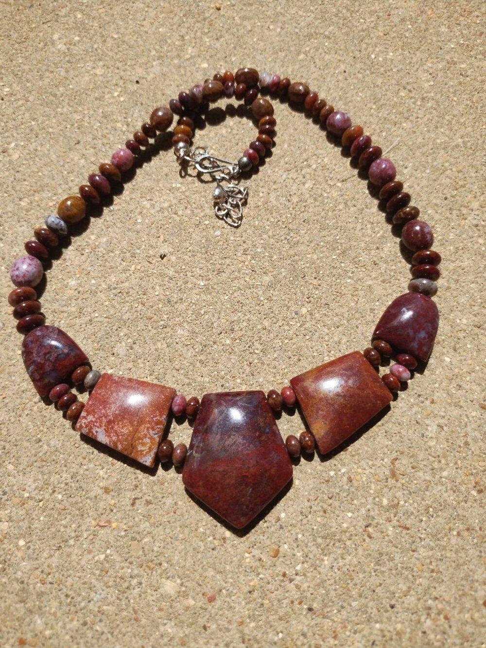 Jay King DTR mine finds 925 Sterling Silver Andorra Moss Agate Necklace